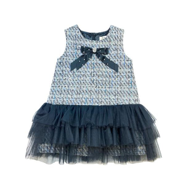 Bow Brooch Tweed Dress/Doe a Dear