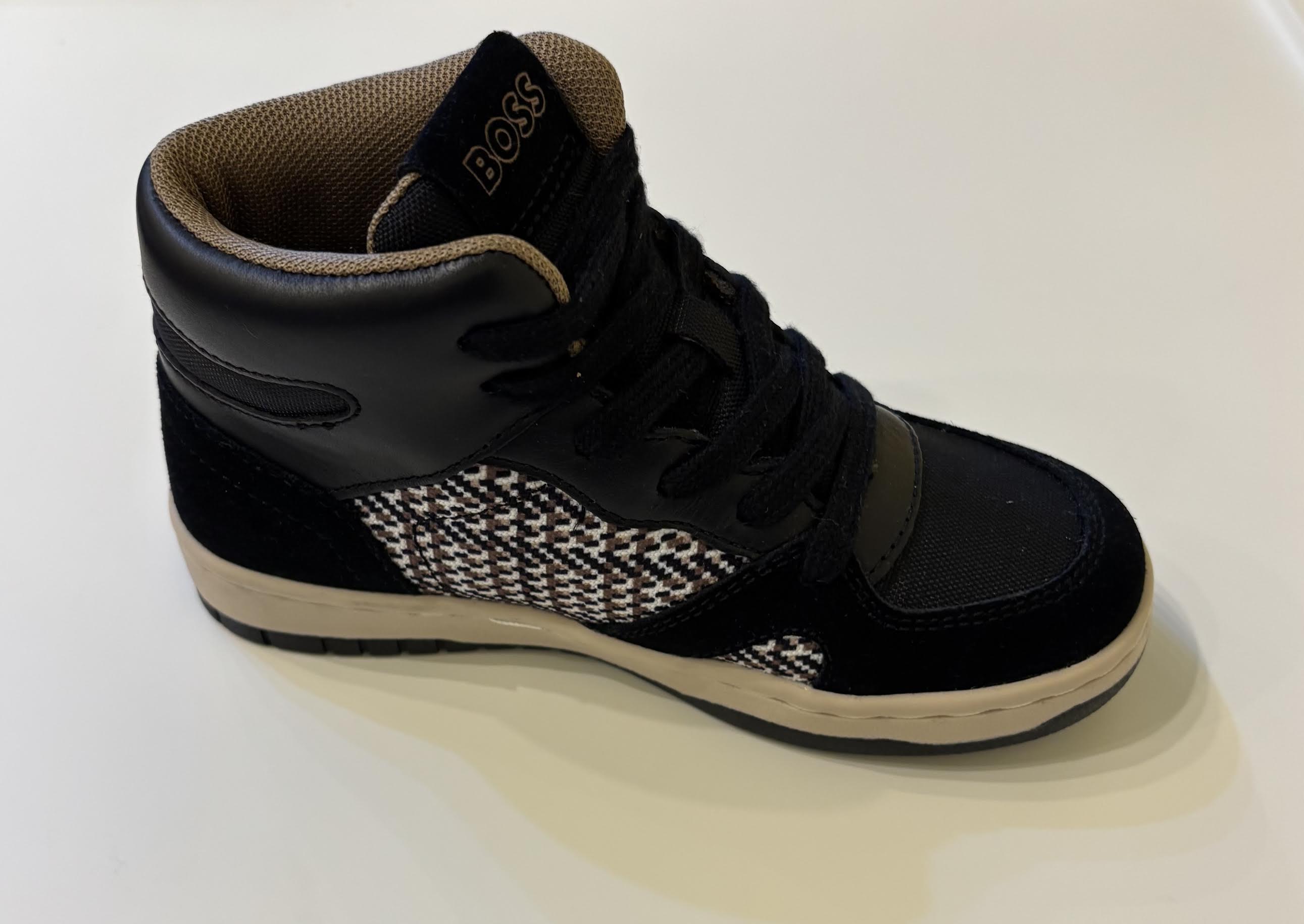 Boss Black High-Top‎ Sneakers Hugo: Black Hybrid Sneakers | SSENSE main image 3