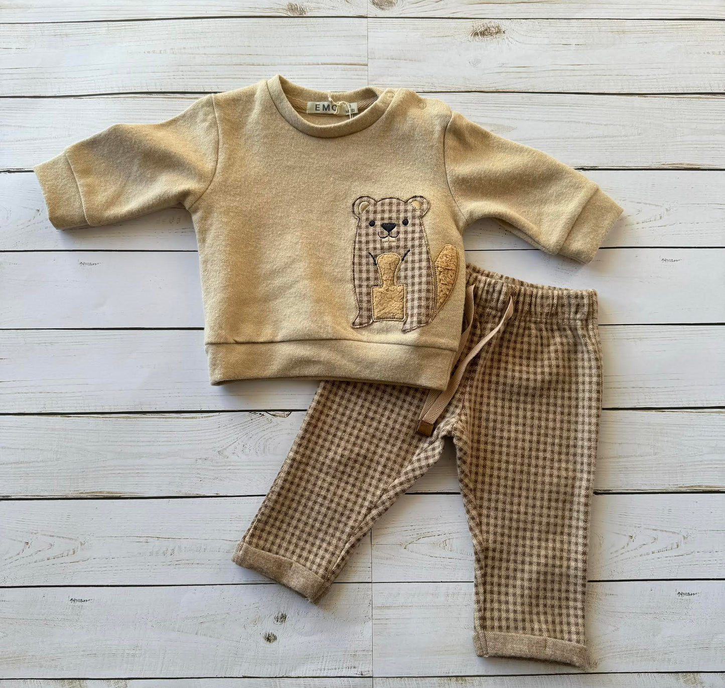 Beaver Checkered Knit Set/EMC