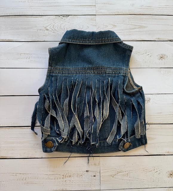 Fringe Back Denim Vest/ML Kids