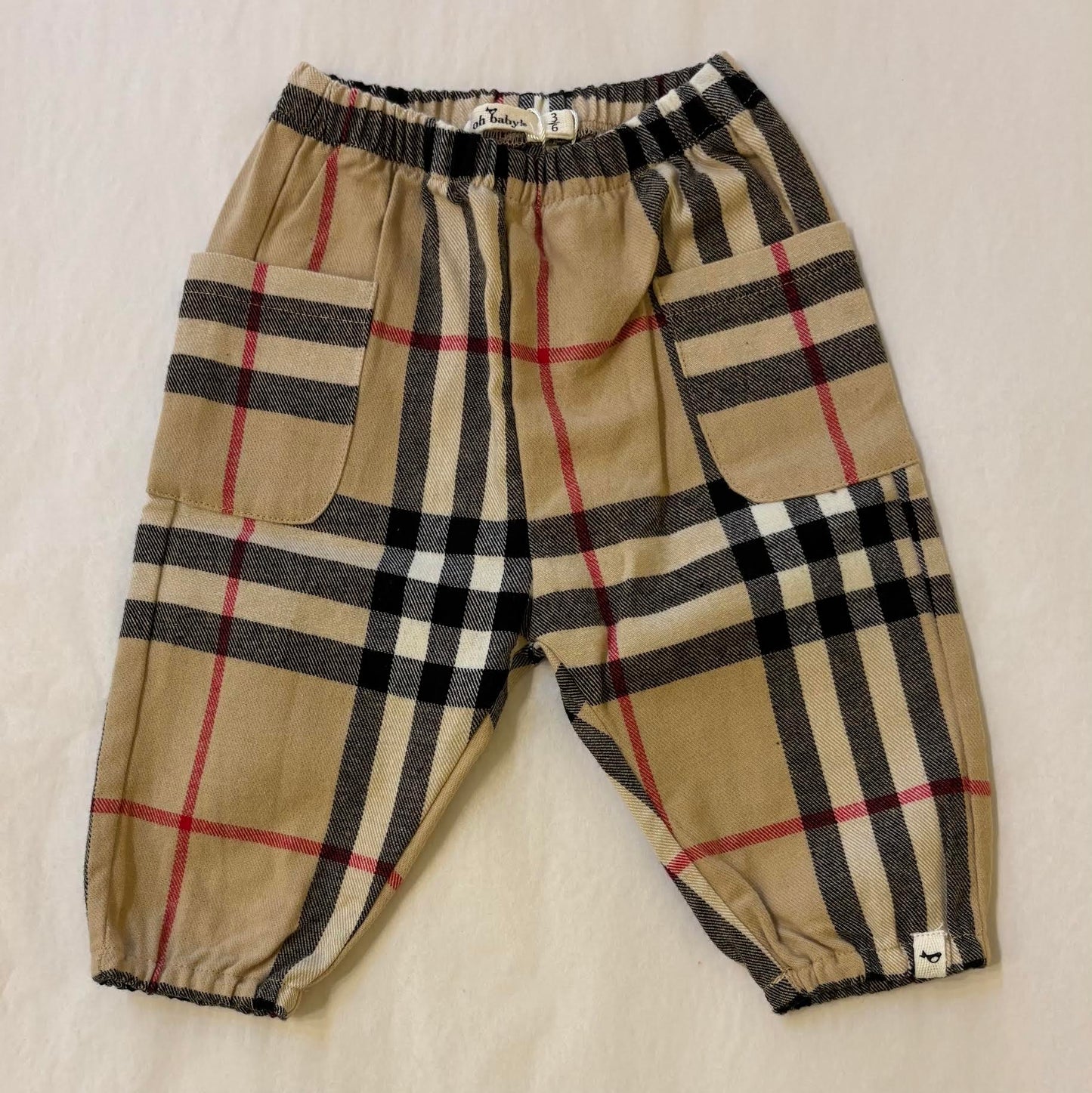 Beige London Tartan Pocket Pant/Oh Baby