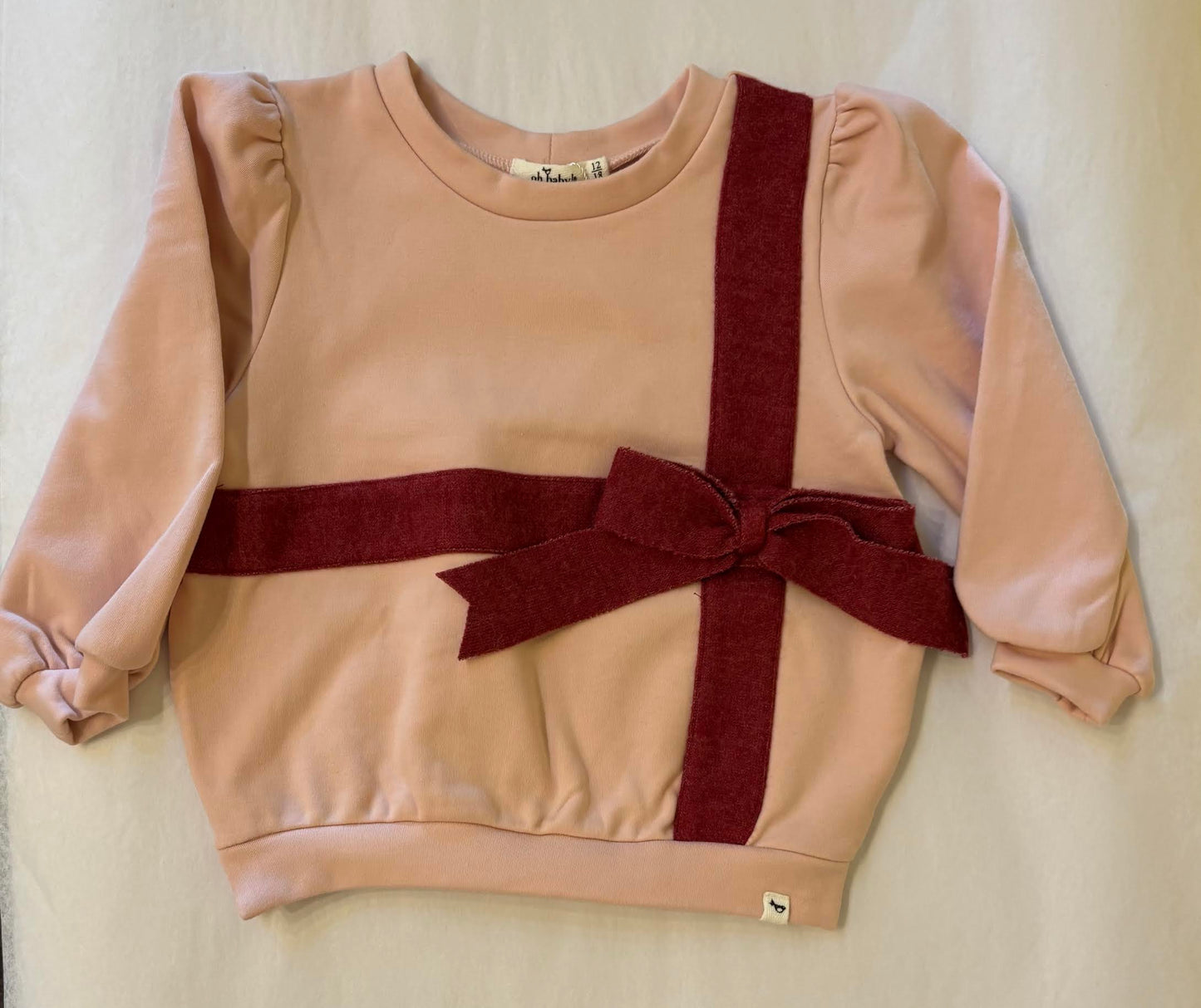Holiday Ribbon Sweatshirt/Oh Baby