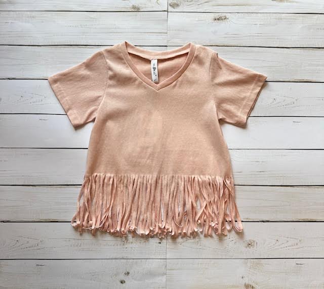 Basic Fringed T-shirt/ML Kids