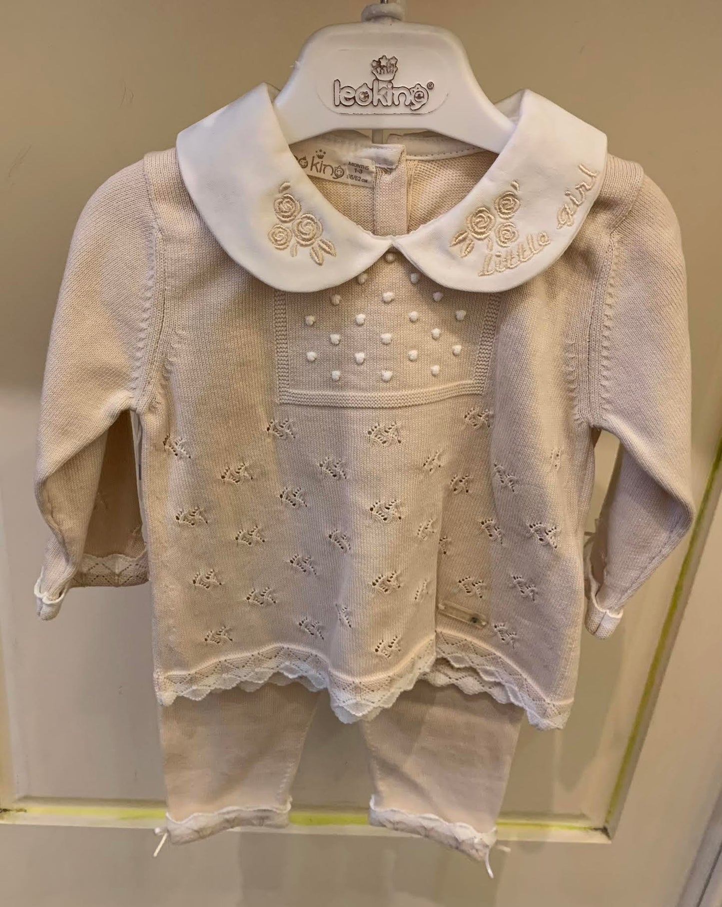 Little Girl Collar Knit 2 Piece/Leo King