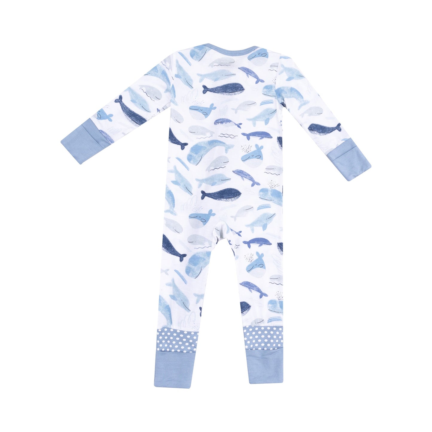 Blue Whales 2 Way Zipper Romper/Angel Dear