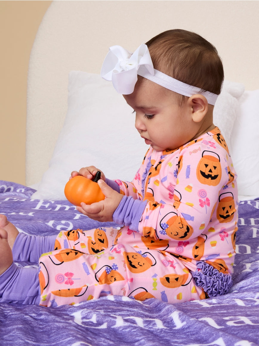Pumpkin Boo Convertible One Piece PJ/Ruffle Butts