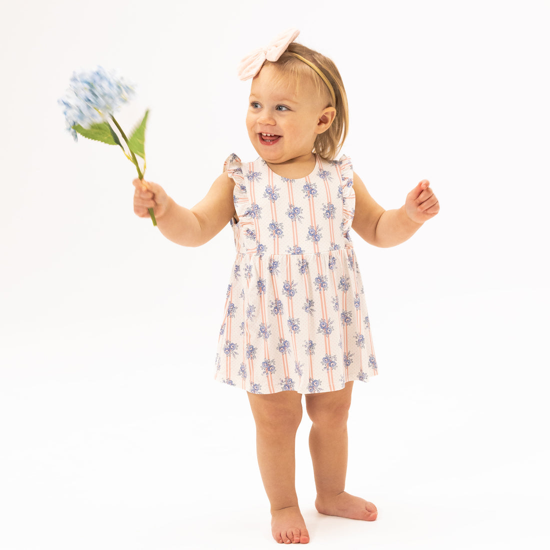 Stripe Dot Roses Bodysuit Dress/Angel Dear