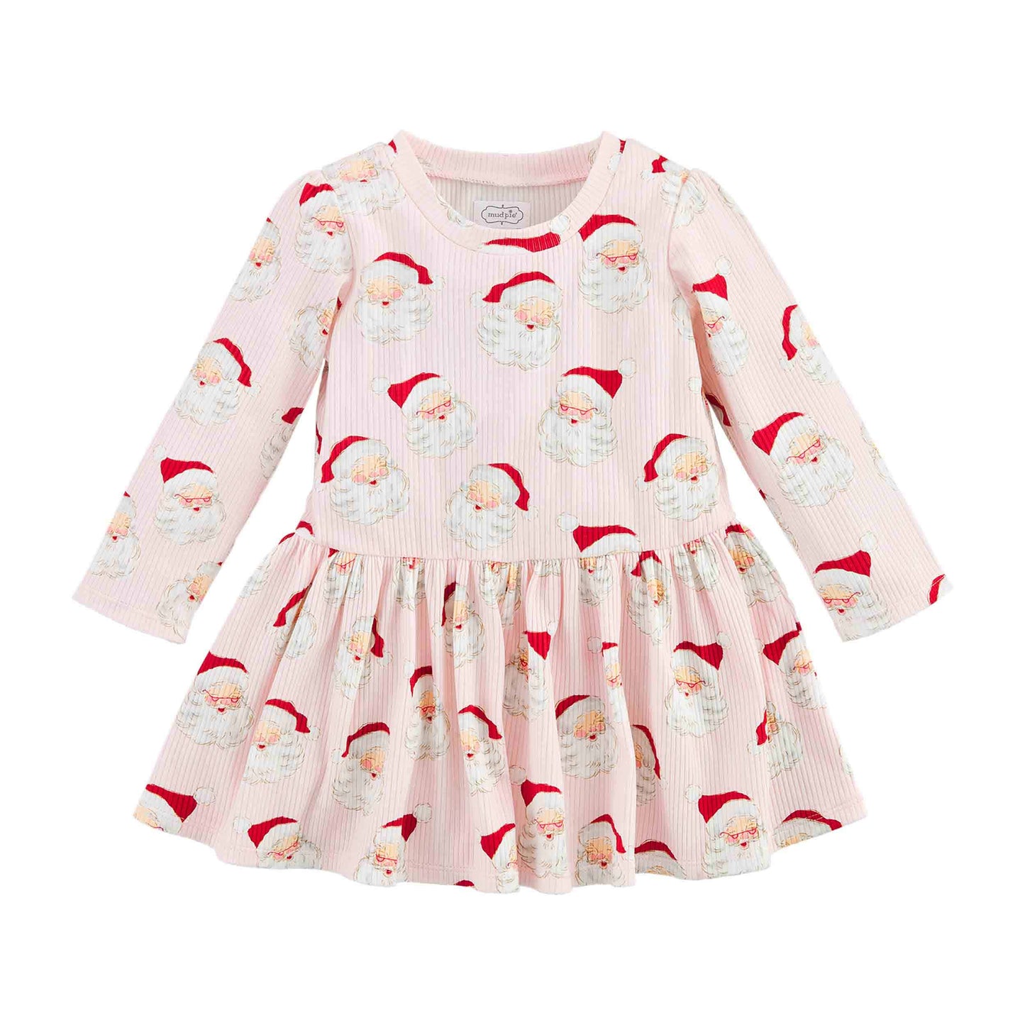 Pink Vintage Santa Dress/Mud Pie