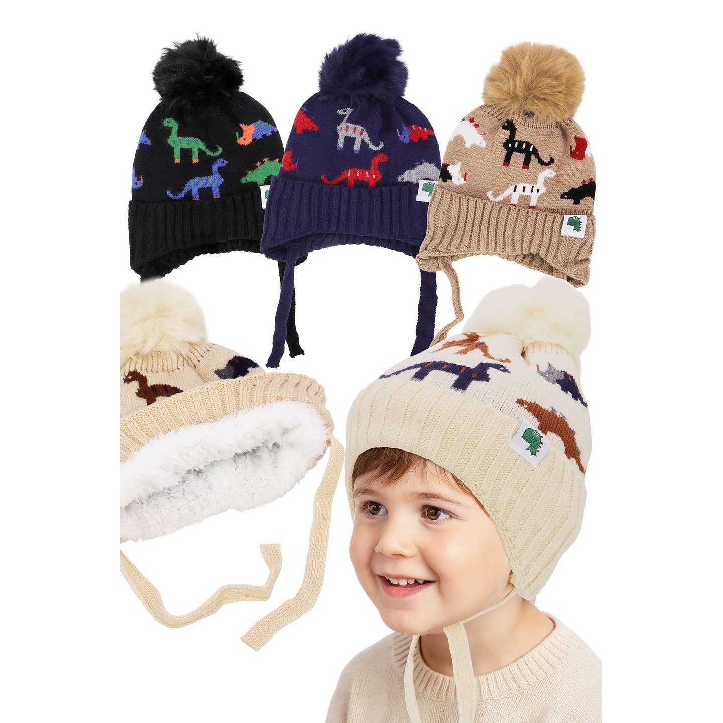 Dinosaur Ear Cover Beanie/Cap Zone