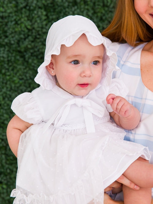 White Bonnet/Ruffle Butts
