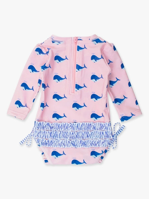 Pink Whale Rash Guard/Ruffle Butts