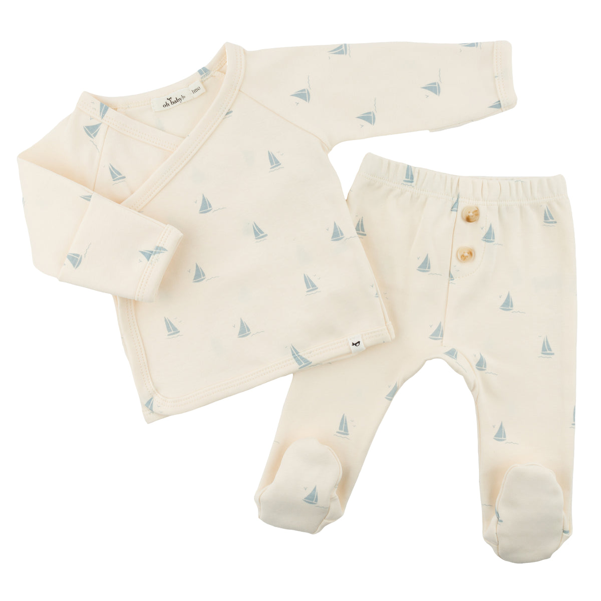 Mini Sailboats Kimono Set/oh baby