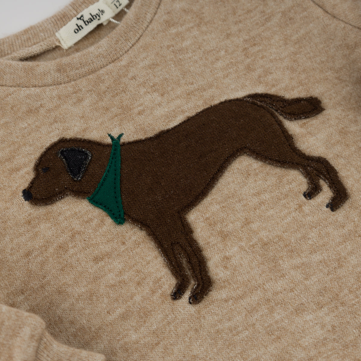 Chocolate Lab Boxy Sweater/Oh baby