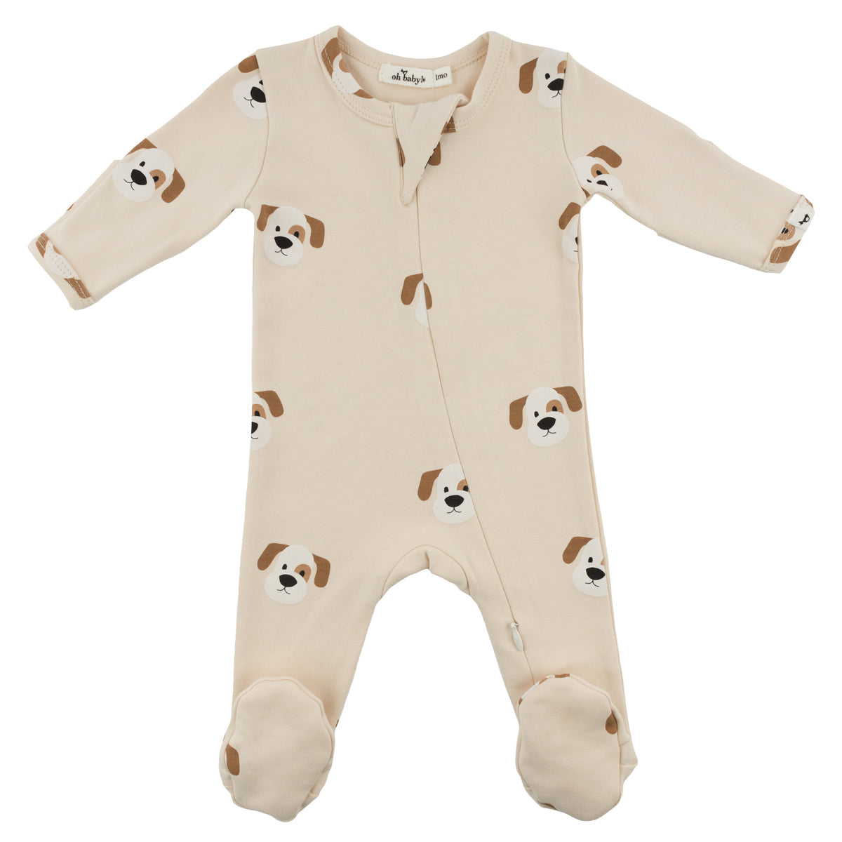 Mini Puppy Faces Footie/oh baby
