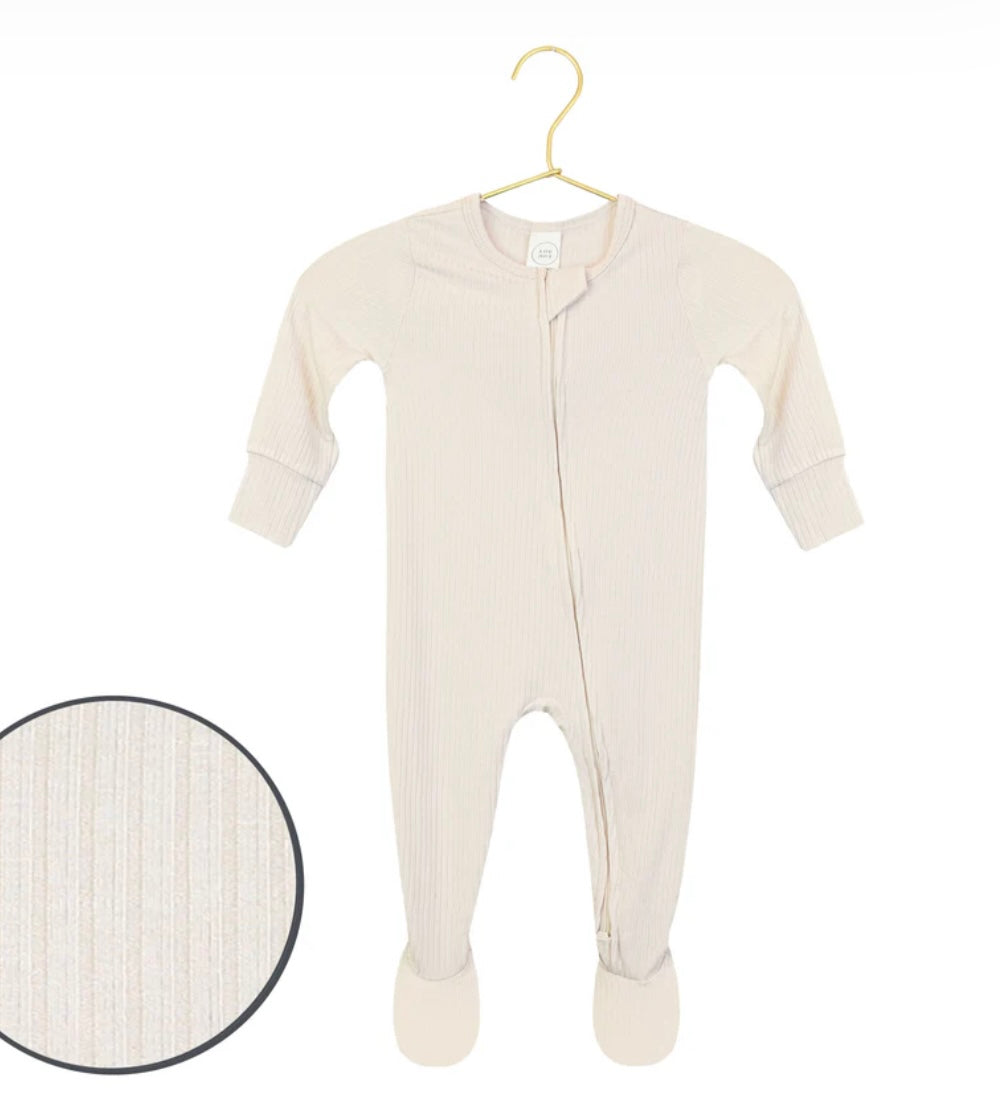 Cove Ribbed Zipper Footie/Lou Lou