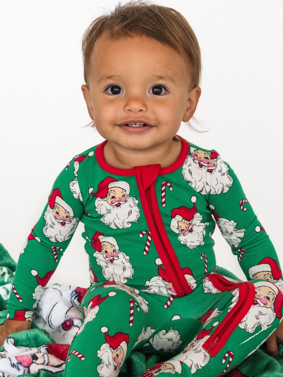Santa Joy One Piece Footie PJ/Rugged Butts
