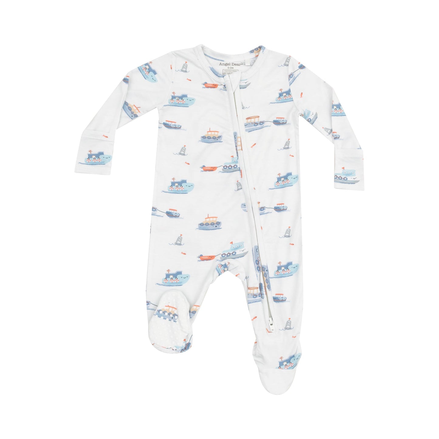 Bubbly Tugboats Footie/Angel Dear