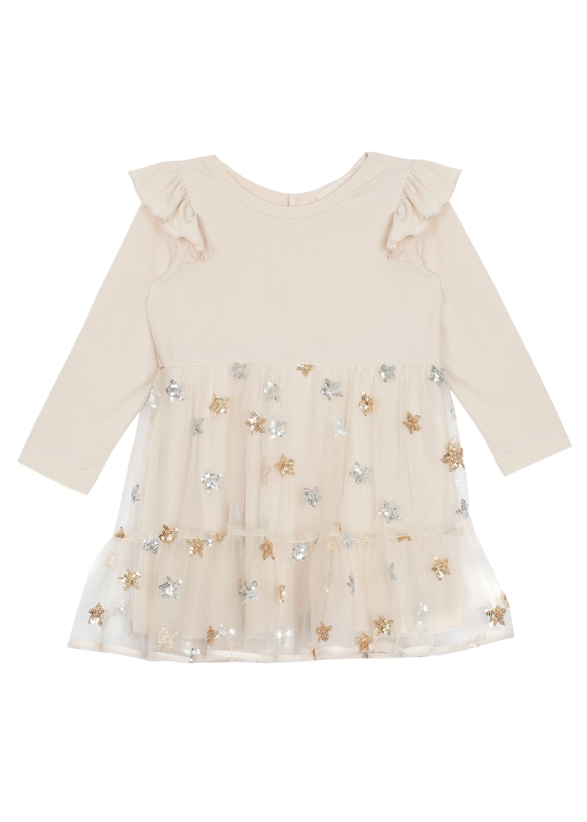 Star Knit & Tulle Dress/ IC