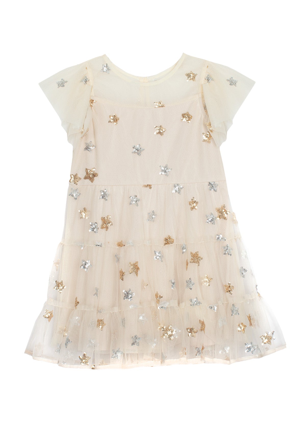 Star Embroidered Tulle Dress/ IC