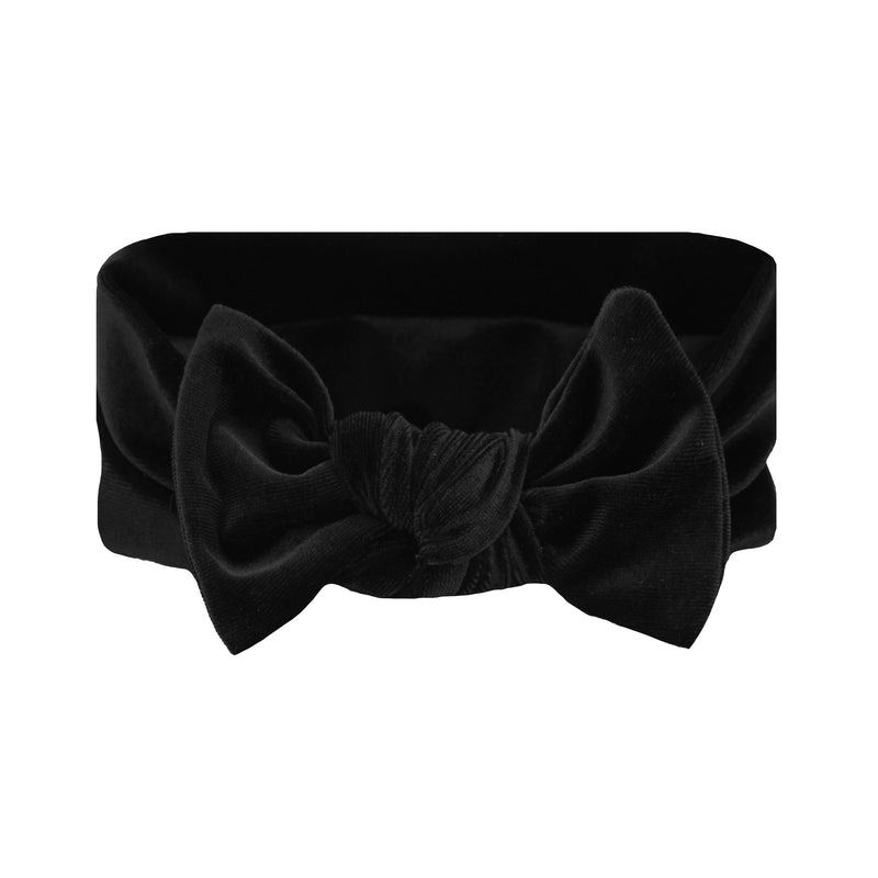 Velvet Black Knot Headband/Lou Lou