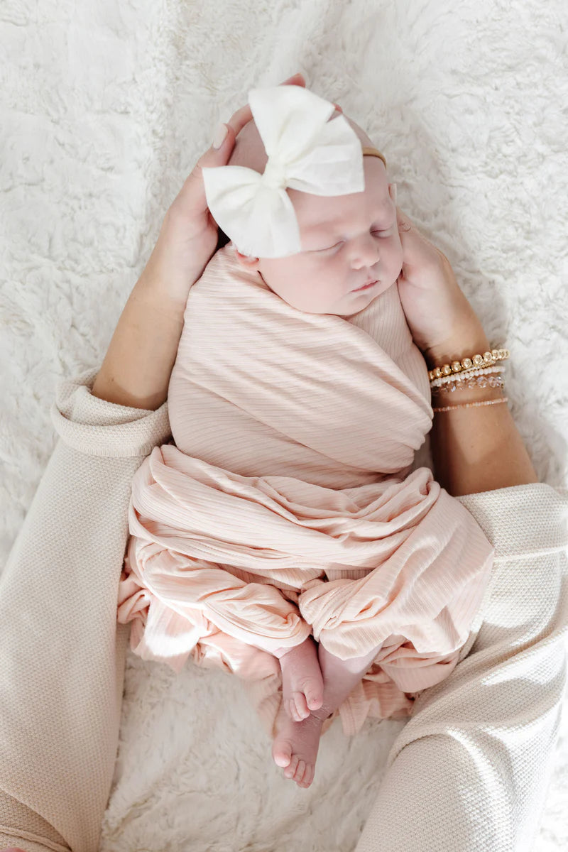 Rosie Ribbed Swaddle Blanket/Lou Lou