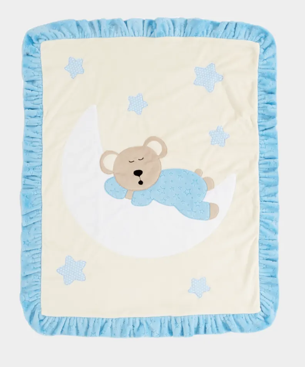 Boy Goodnight Teddy Blanket/Boogie Baby