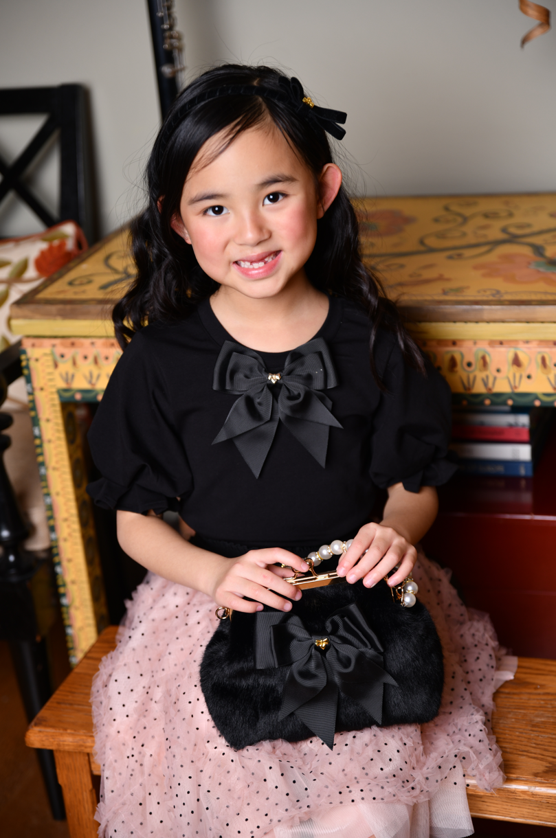 Aira Pleated Sleeve Top/Angels Face