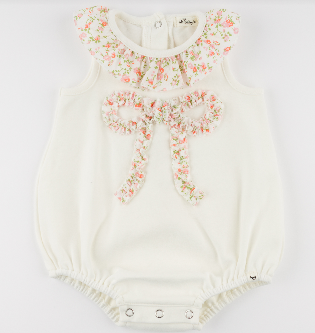 Poppy Sprig Ruffle Bow Bubble/oh baby