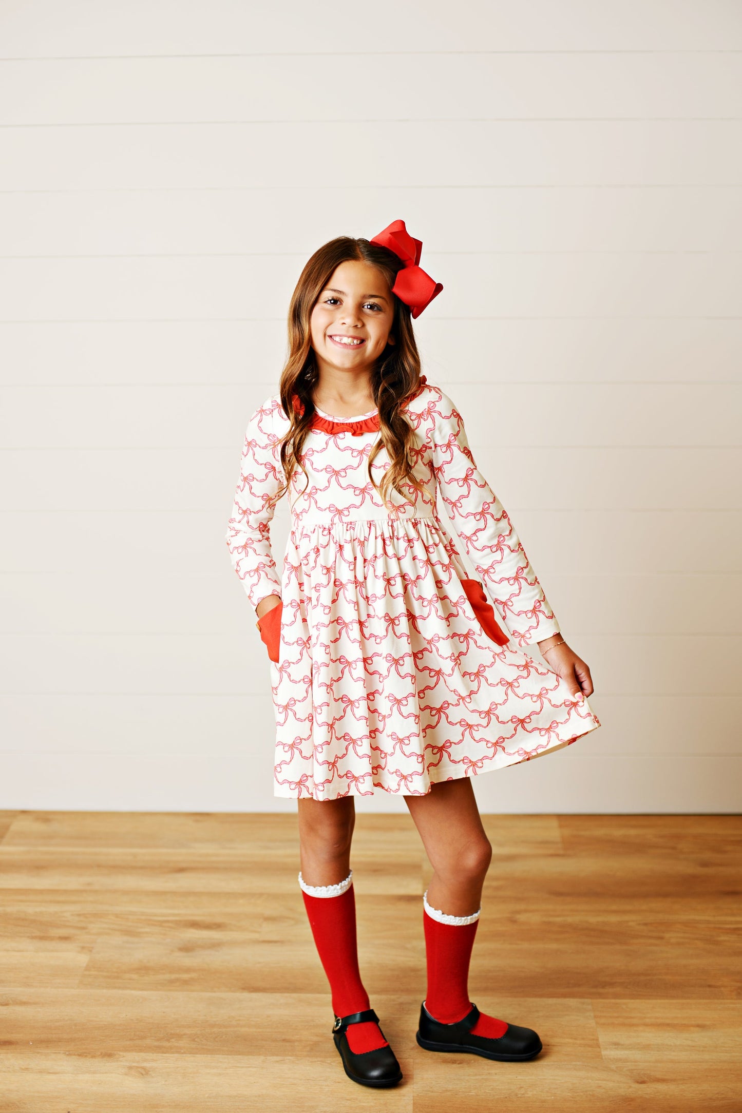 Bow Pocket Twirl Dress/Swoon Baby