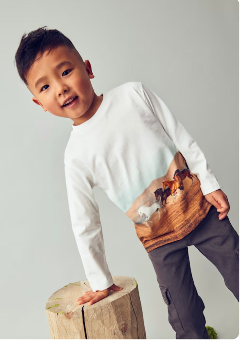 Boy Horse Printed Top/Mayoral