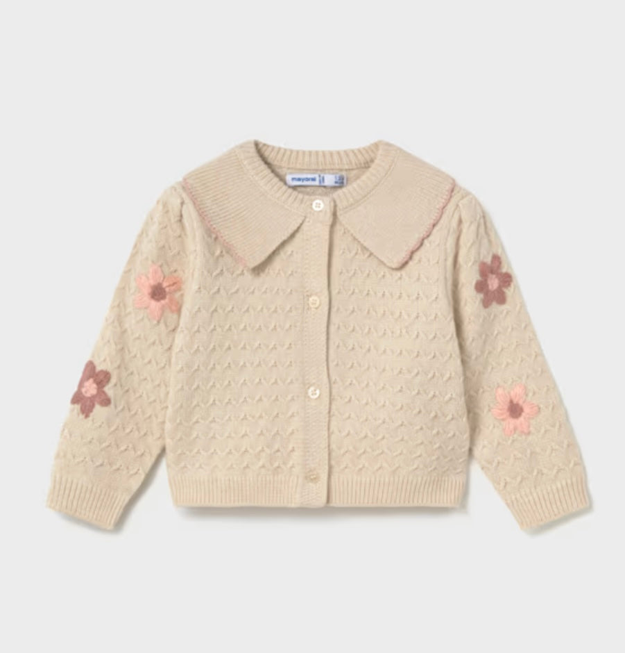 Floral Knit Cardigan/Mayoral