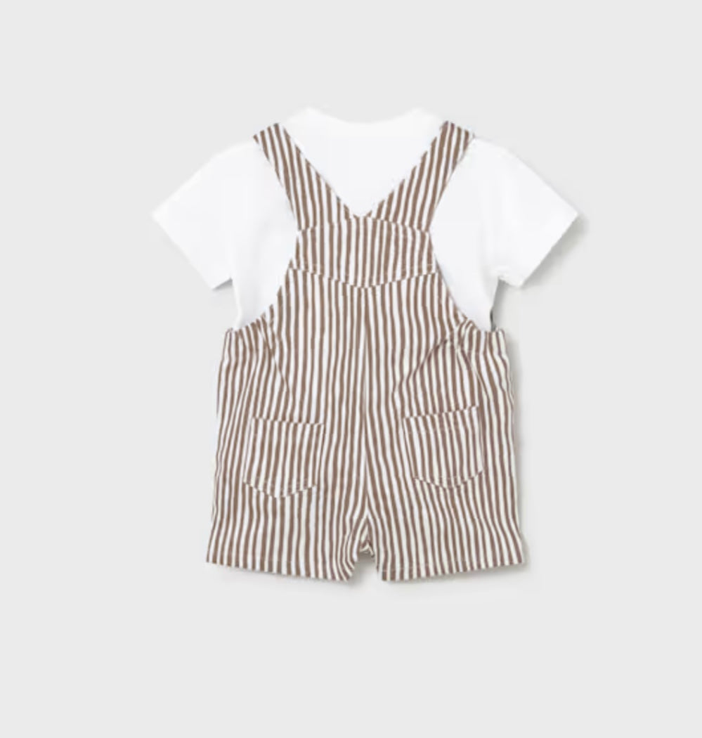Boy Stripe Dungaree Set/Mayoral