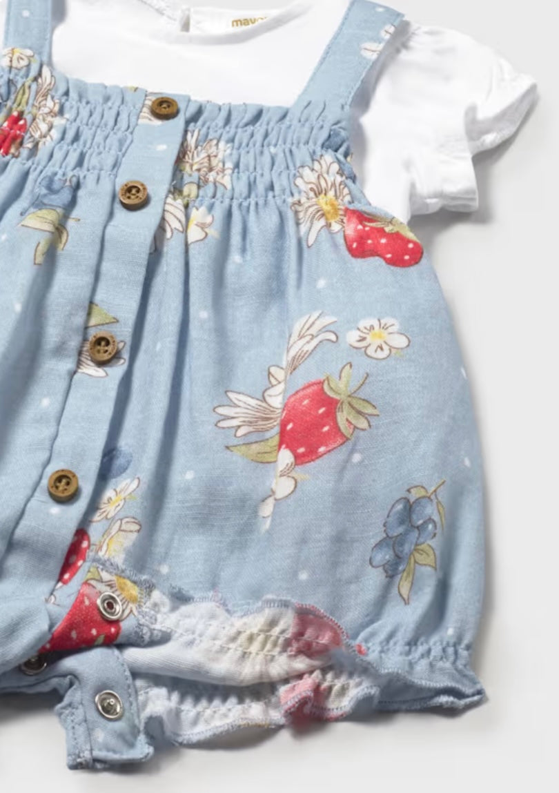 Baby Girl Floral Dungaree/Mayoral