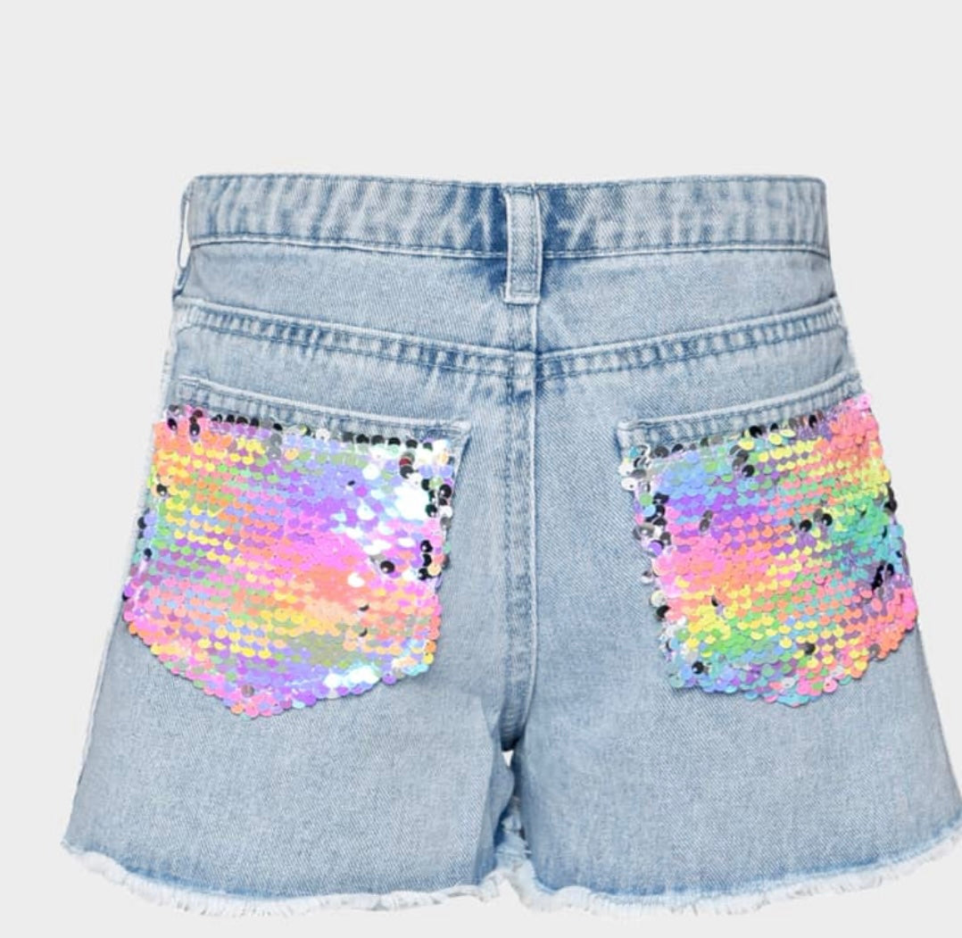 Denim Shorts Sequin/Hannah Banana