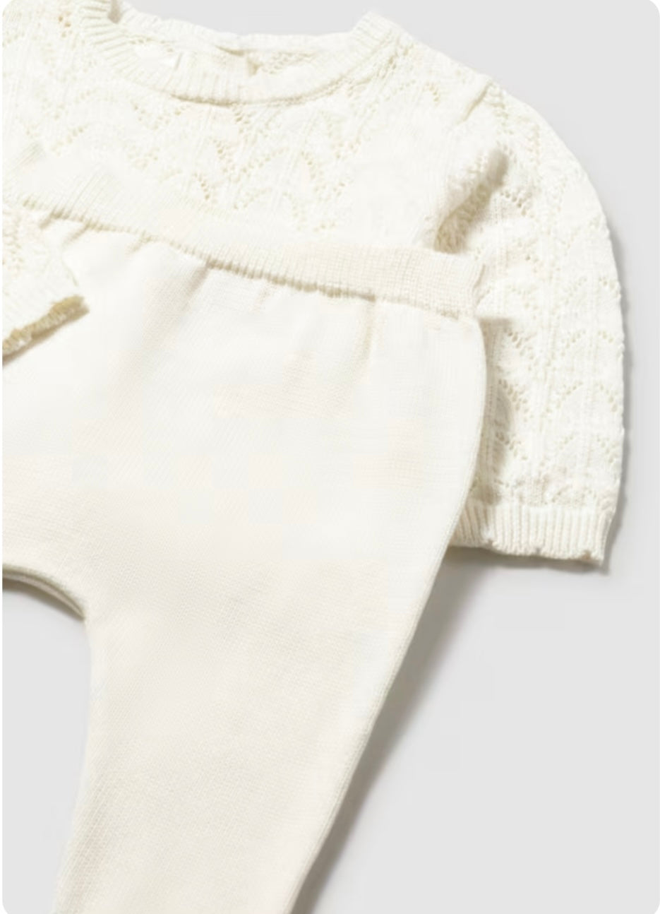 Newborn Cream Knit Set/Mayoral