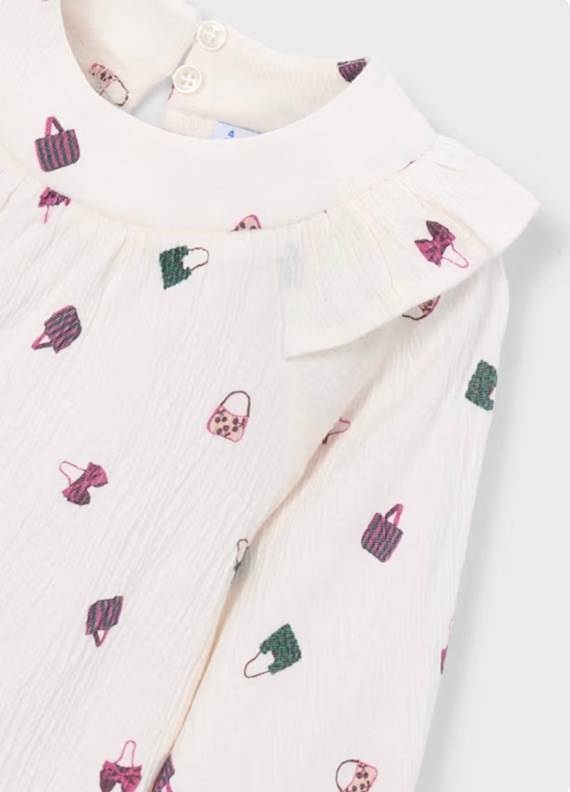 Printed Crinkle Blouse/Mayoral