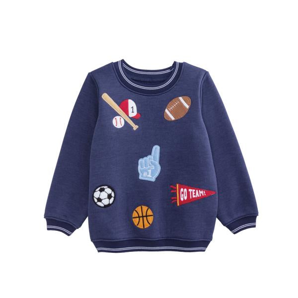 Sports Patch Sweatshirt/Mud Pie