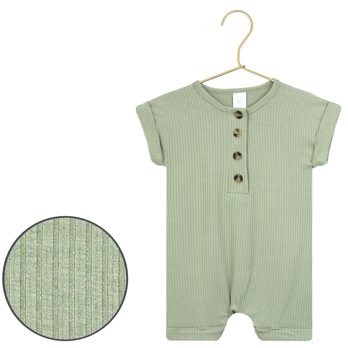 Ellis Ribbed Romper/Lou Lou