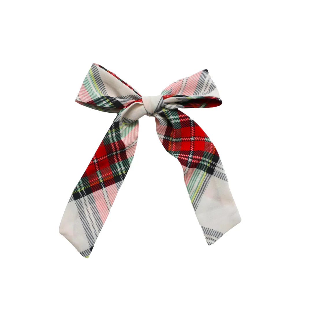 Plaid Long Tail Bow/Be Girl