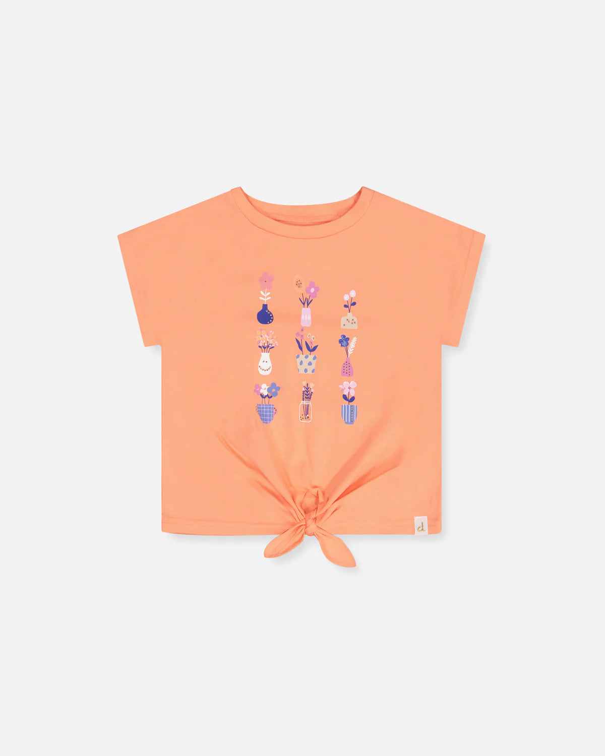 Printed Top W/Knot/Deux Par Deux