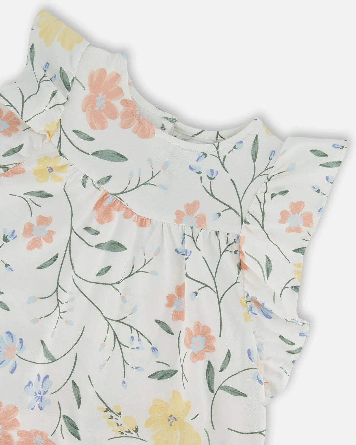 Printed Flower Top/Deux Par Deux