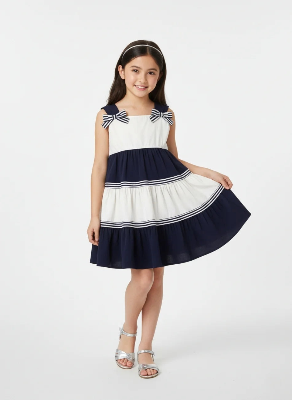 Navy Stripe Dress/Milon