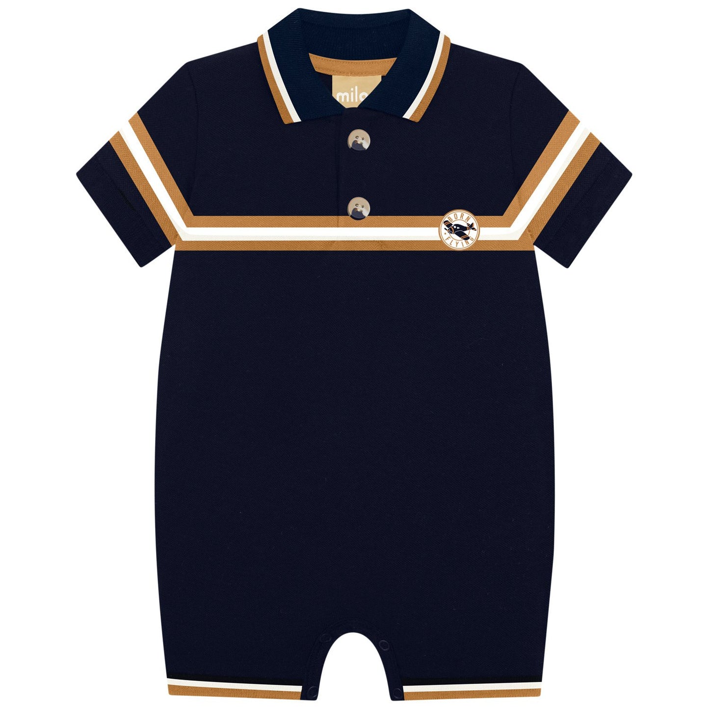 Baby Boy Navy Romper/Milon