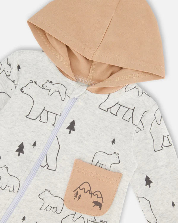 Bears Hooded Jumpsuit/Deux Par Deux