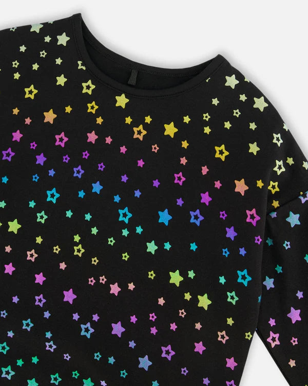 Printed Stars Top/Deux Par Deux