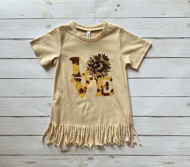 Short Sleeve Sunflower Top/ML Kids