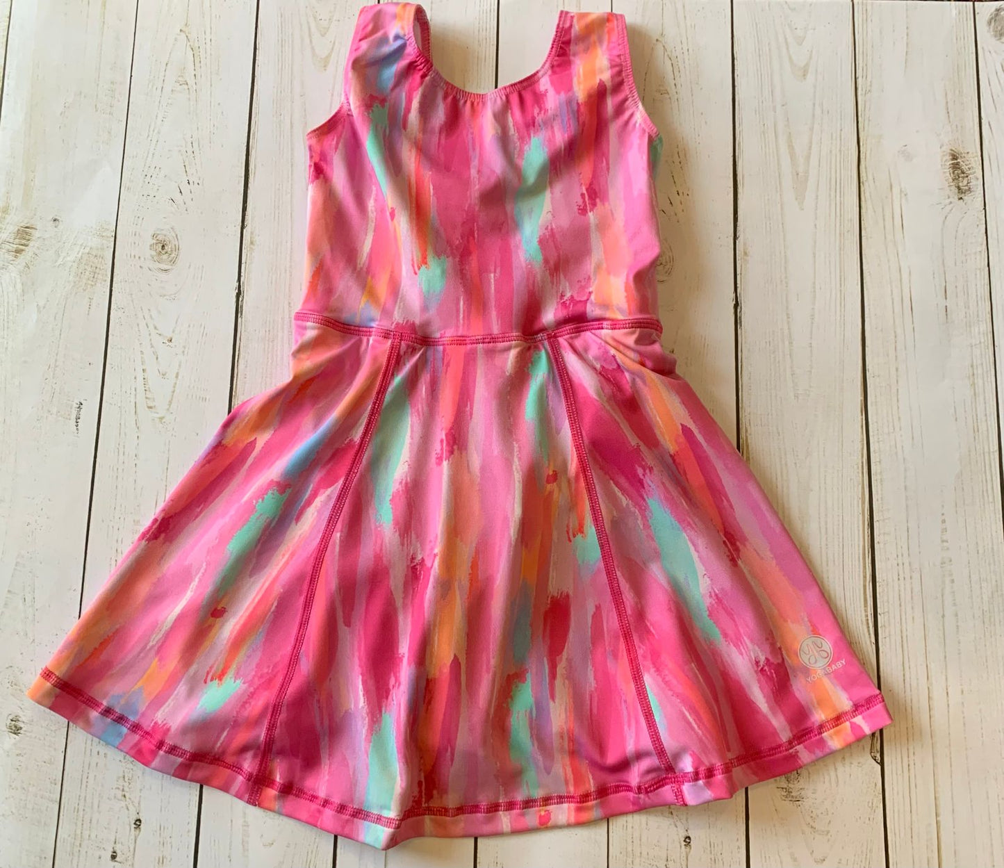 Spring Tie Dye Open Back Dress/Yoga Baby