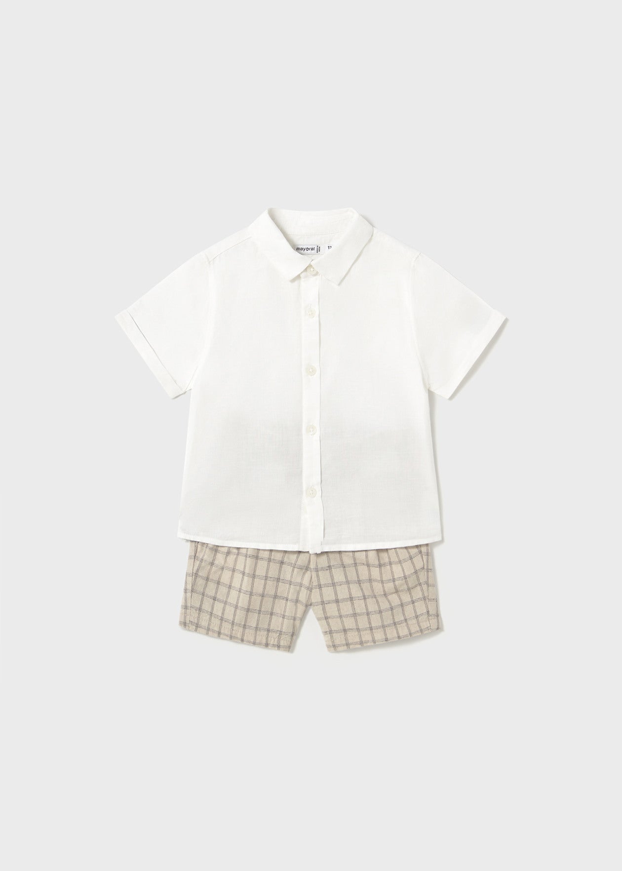 White Canvas Short Set/Mayoral
