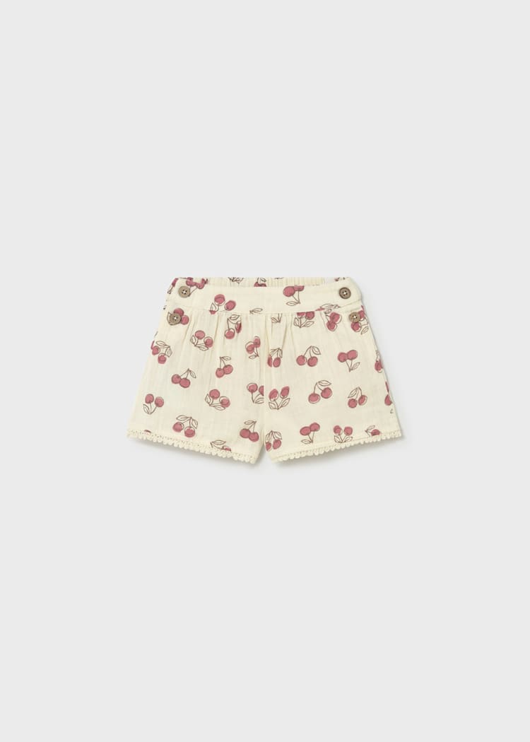 Ribbed Bow Top & Short Set/Mayoral