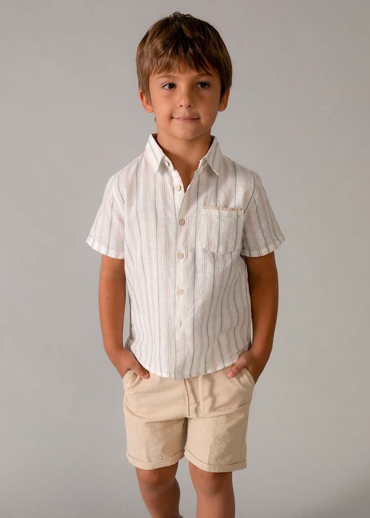 Linen Shorts & Shirt Set/Mayoral